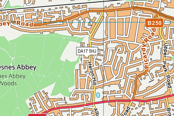 DA17 5HJ map - OS VectorMap District (Ordnance Survey)