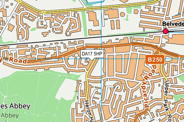 DA17 5HP map - OS VectorMap District (Ordnance Survey)