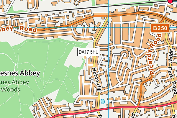 DA17 5HU map - OS VectorMap District (Ordnance Survey)