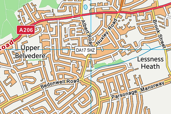 DA17 5HZ map - OS VectorMap District (Ordnance Survey)