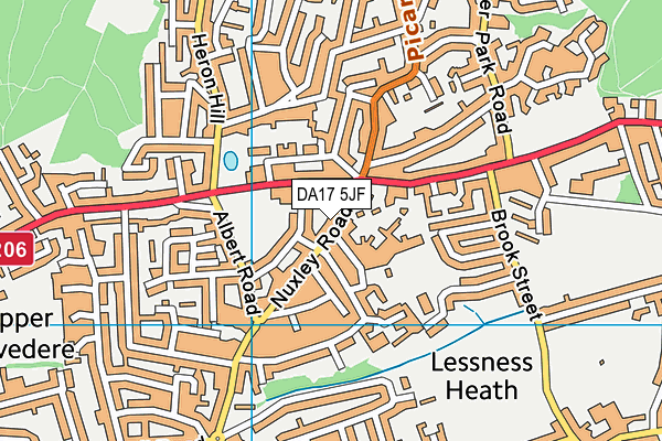 DA17 5JF map - OS VectorMap District (Ordnance Survey)