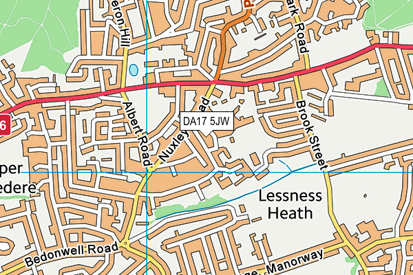 DA17 5JW map - OS VectorMap District (Ordnance Survey)