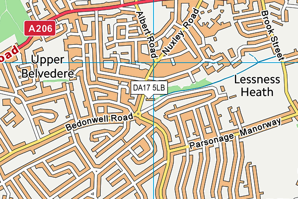 DA17 5LB map - OS VectorMap District (Ordnance Survey)