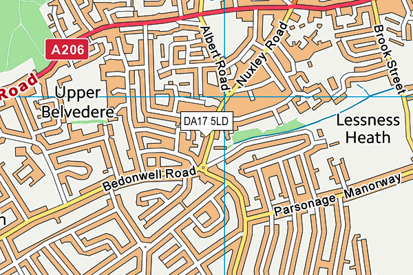 DA17 5LD map - OS VectorMap District (Ordnance Survey)