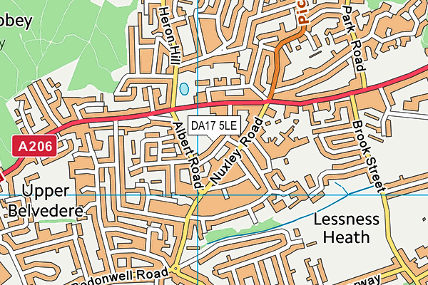 DA17 5LE map - OS VectorMap District (Ordnance Survey)