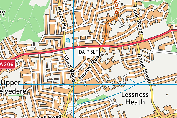 DA17 5LF map - OS VectorMap District (Ordnance Survey)