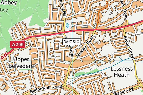 DA17 5LQ map - OS VectorMap District (Ordnance Survey)