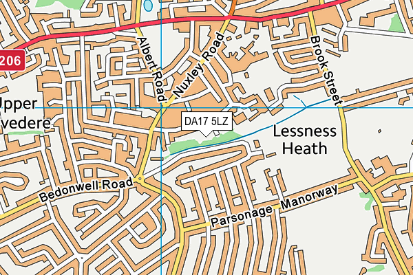 DA17 5LZ map - OS VectorMap District (Ordnance Survey)