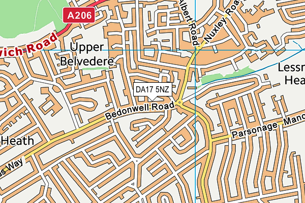 DA17 5NZ map - OS VectorMap District (Ordnance Survey)