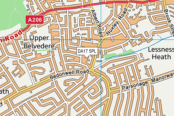 DA17 5PL map - OS VectorMap District (Ordnance Survey)