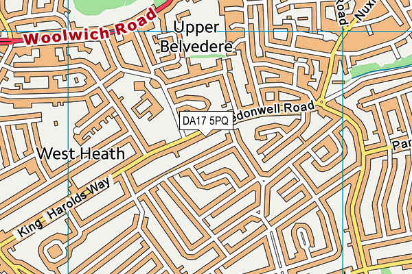 DA17 5PQ map - OS VectorMap District (Ordnance Survey)