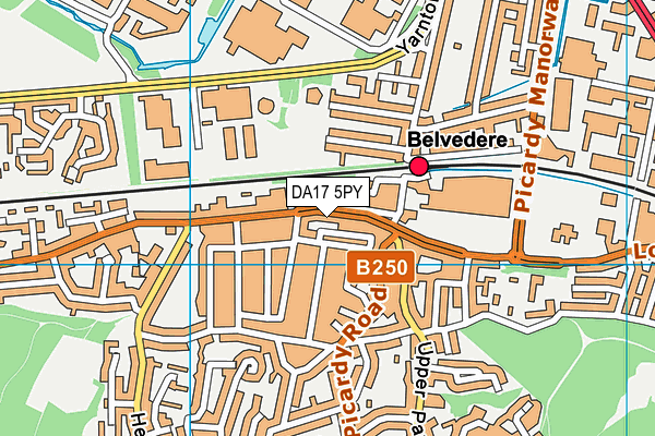 DA17 5PY map - OS VectorMap District (Ordnance Survey)