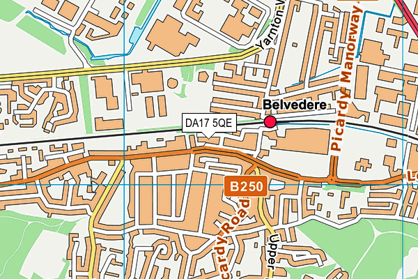 DA17 5QE map - OS VectorMap District (Ordnance Survey)