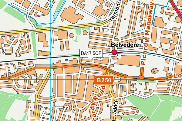 DA17 5QF map - OS VectorMap District (Ordnance Survey)