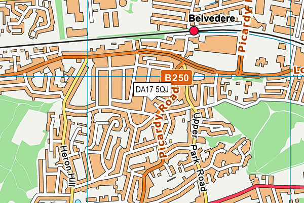 DA17 5QJ map - OS VectorMap District (Ordnance Survey)