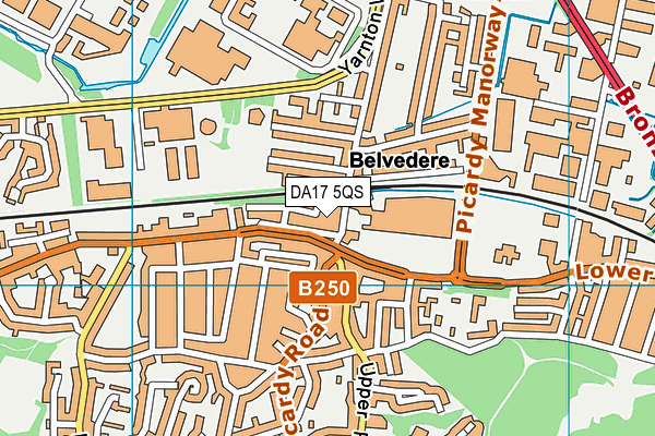 DA17 5QS map - OS VectorMap District (Ordnance Survey)