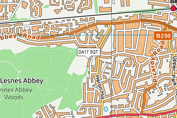 DA17 5QT map - OS VectorMap District (Ordnance Survey)