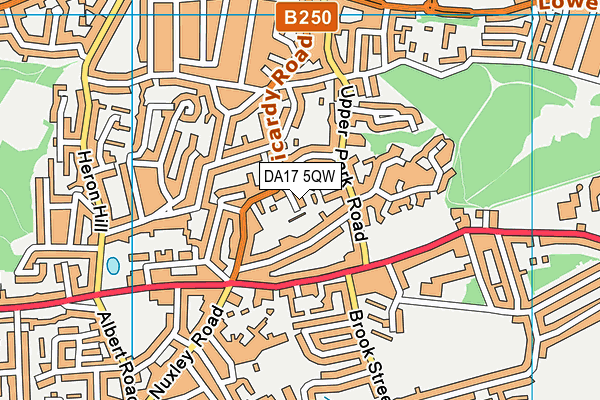 DA17 5QW map - OS VectorMap District (Ordnance Survey)