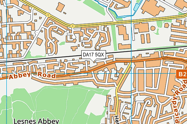 DA17 5QX map - OS VectorMap District (Ordnance Survey)