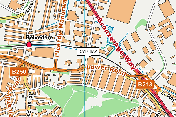 Belvedere Community Centre map (DA17 6AA) - OS VectorMap District (Ordnance Survey)