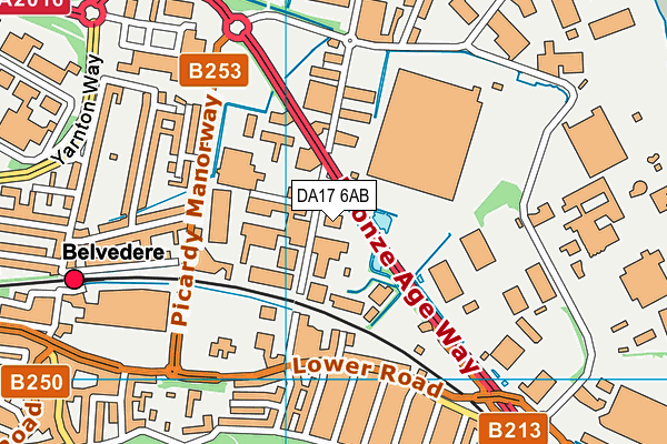 North Kent Indoor Bowls Club (Closed) map (DA17 6AB) - OS VectorMap District (Ordnance Survey)