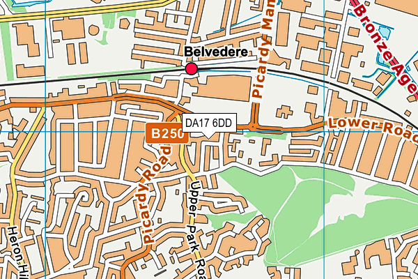 DA17 6DD map - OS VectorMap District (Ordnance Survey)