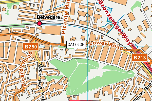 DA17 6DH map - OS VectorMap District (Ordnance Survey)