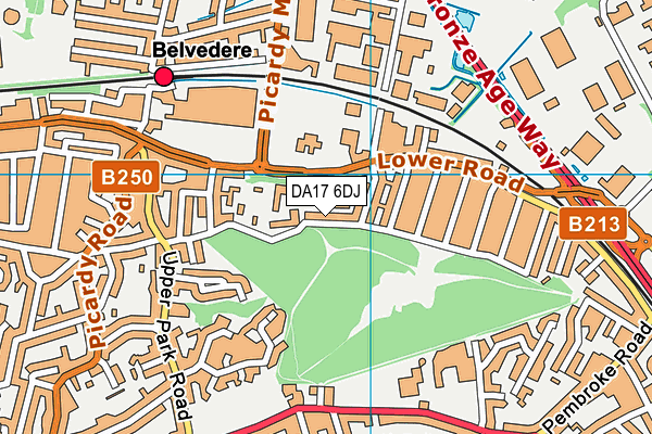 DA17 6DJ map - OS VectorMap District (Ordnance Survey)