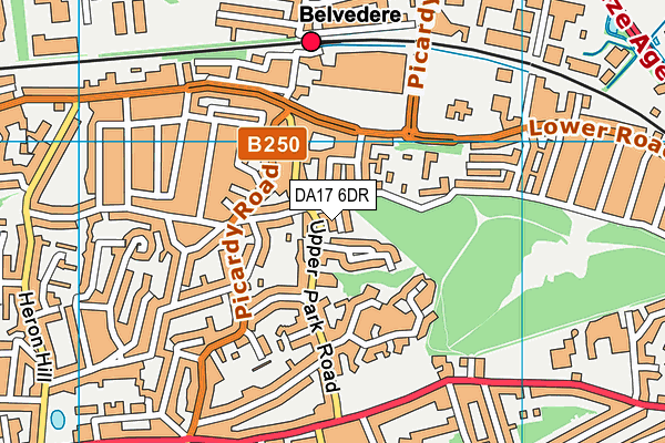 DA17 6DR map - OS VectorMap District (Ordnance Survey)