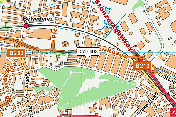 DA17 6DS map - OS VectorMap District (Ordnance Survey)