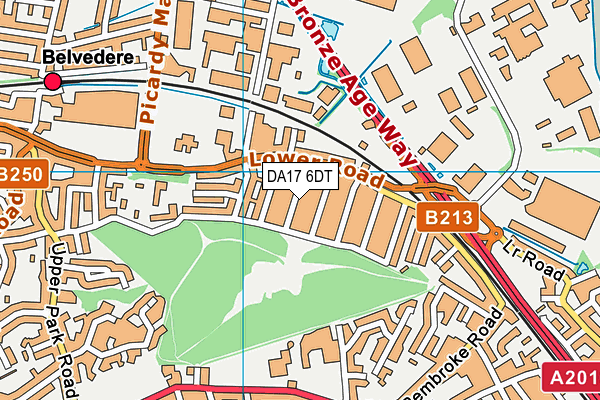 DA17 6DT map - OS VectorMap District (Ordnance Survey)