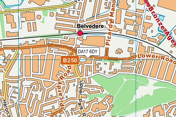 DA17 6DY map - OS VectorMap District (Ordnance Survey)