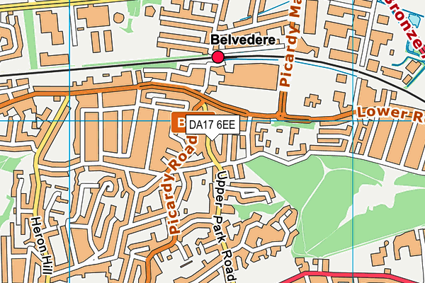DA17 6EE map - OS VectorMap District (Ordnance Survey)