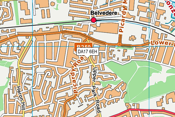 DA17 6EH map - OS VectorMap District (Ordnance Survey)