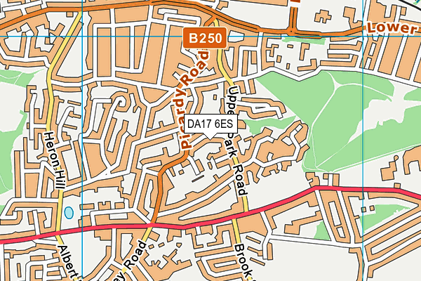 DA17 6ES map - OS VectorMap District (Ordnance Survey)