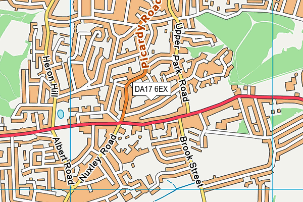 DA17 6EX map - OS VectorMap District (Ordnance Survey)