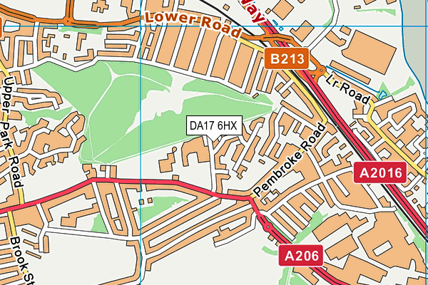 Bexley College (Closed) map (DA17 6HX) - OS VectorMap District (Ordnance Survey)
