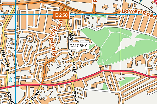 DA17 6HY map - OS VectorMap District (Ordnance Survey)