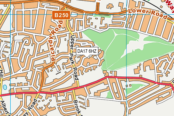 DA17 6HZ map - OS VectorMap District (Ordnance Survey)