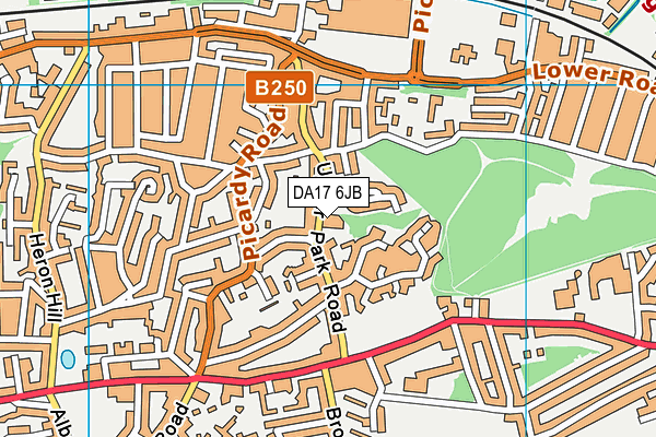 DA17 6JB map - OS VectorMap District (Ordnance Survey)