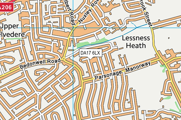 DA17 6LX map - OS VectorMap District (Ordnance Survey)