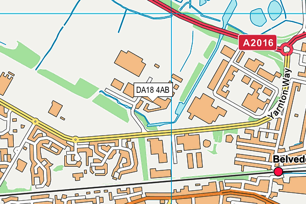 DA18 4AB map - OS VectorMap District (Ordnance Survey)