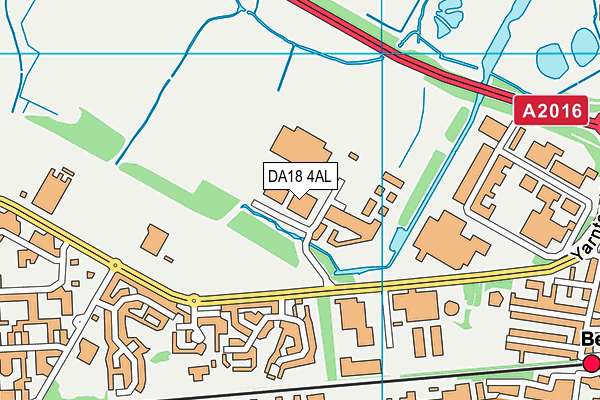 DA18 4AL map - OS VectorMap District (Ordnance Survey)