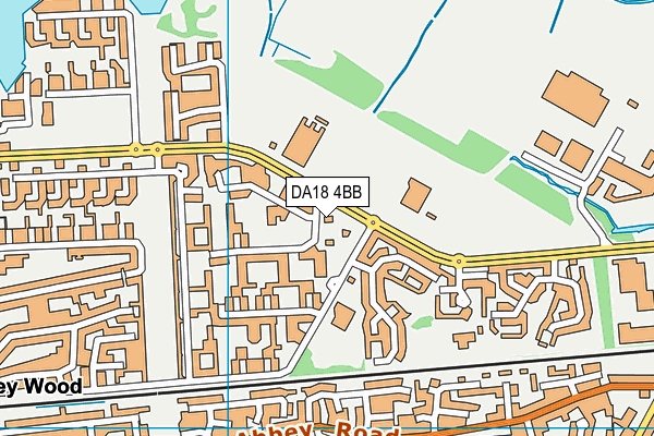 DA18 4BB map - OS VectorMap District (Ordnance Survey)