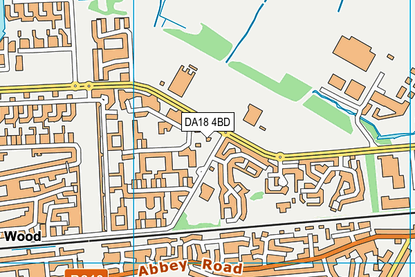 DA18 4BD map - OS VectorMap District (Ordnance Survey)