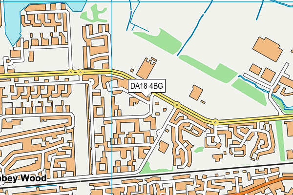 DA18 4BG map - OS VectorMap District (Ordnance Survey)