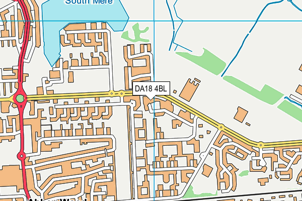 DA18 4BL map - OS VectorMap District (Ordnance Survey)