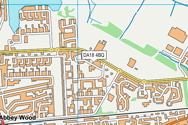 DA18 4BQ map - OS VectorMap District (Ordnance Survey)