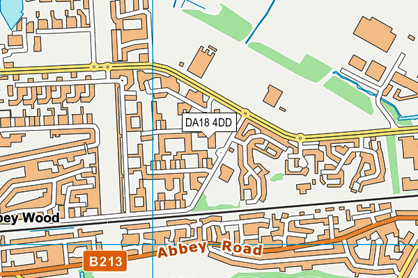 DA18 4DD map - OS VectorMap District (Ordnance Survey)
