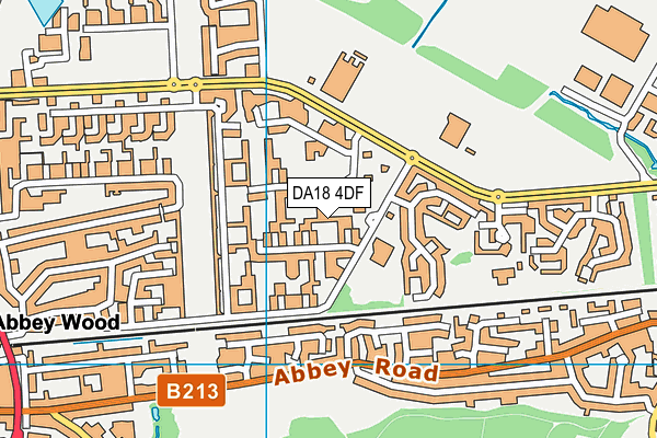 DA18 4DF map - OS VectorMap District (Ordnance Survey)